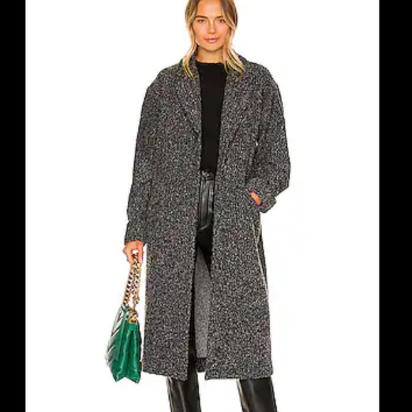 AFRM Bran Charcoal Tweed Coat - XS / S - Picture 1 of 7
